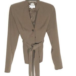 CALVIN KLEIN Olive Drab Jacket Blazer Size 2